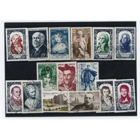 Livraison Mondiale Timbres France 1950 en année complète oblitérée
