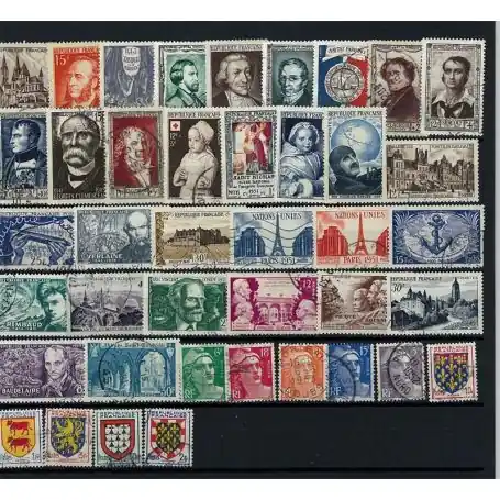 Timbres France 1951 en année complète oblitérée Offre Exclusive