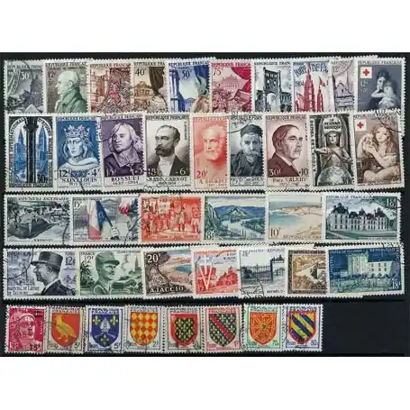 Timbres France 1954 en année complète oblitérée Achetez Aujourd’hui