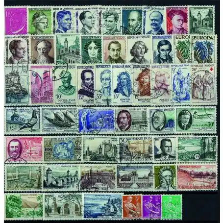 Affaire À Saisir Timbres France 1957 en année complète oblitérée