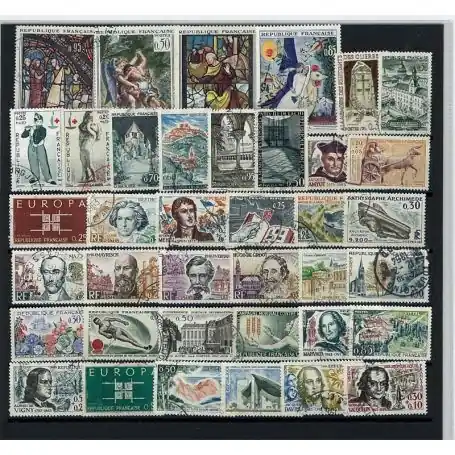 Timbres France 1963 en année complète oblitérée Premium