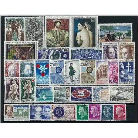 Top Vente Timbres France 1967 en année complète oblitérée