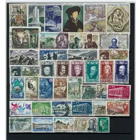 Timbres France 1969 en année complète oblitérée Paiement Sécurisé