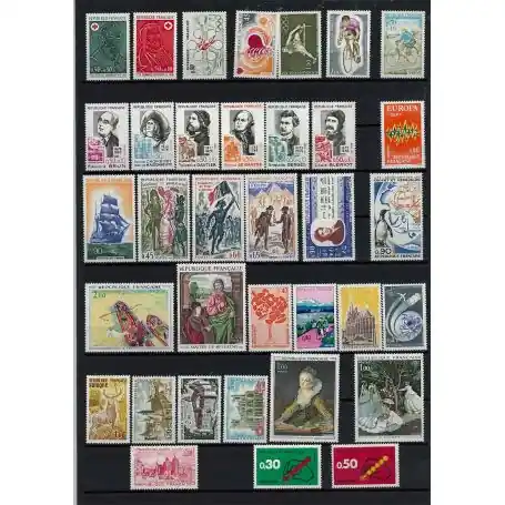 Seulement Aujourd’hui Timbres France 1972 en année complète oblitérée