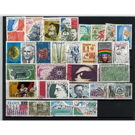 Timbres France 1975 en année complète oblitérée Soldes