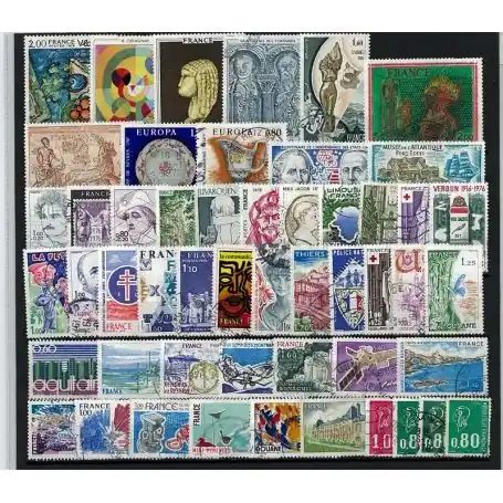 Timbres France 1976 en année complète oblitérée Bon Plan