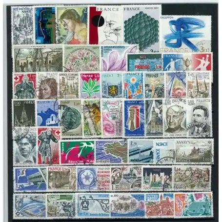Timbres France 1977 en année complète oblitérée Original