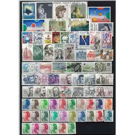 Timbres France 1982 en année complète oblitérée Premium