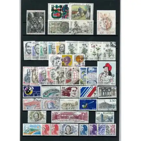 Timbres France 1983 en année complète oblitérée Gros Lot