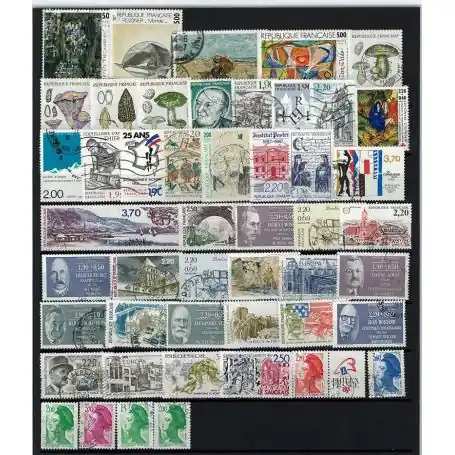 Timbres France 1987 en année complète oblitérée Top Qualité