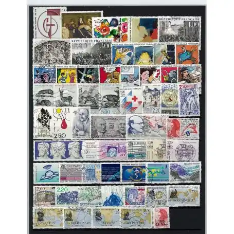 Timbres France 1988 en année complète oblitérée Garantie Incluse