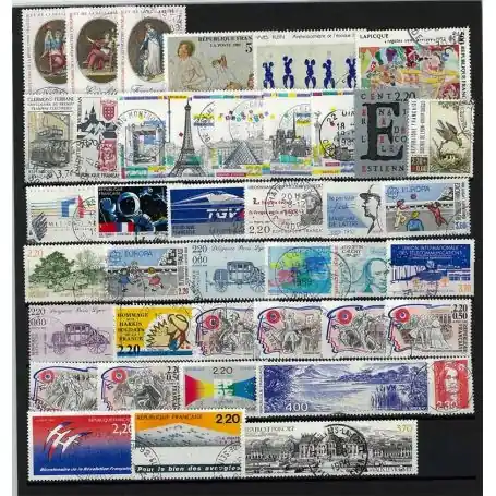 Must-Have Timbres France 1989 en année complète oblitérée