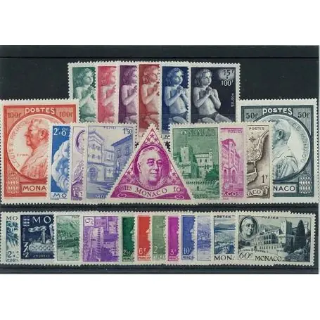 Haute Qualité Monaco 1946 Année complète neuve
