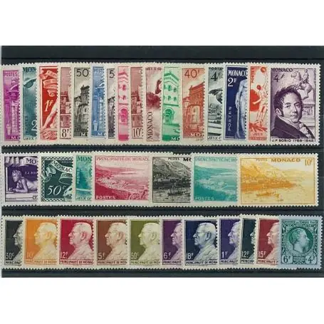 Monaco 1948 Année complète neuve Exclusif