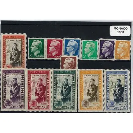 Monaco 1950 Année complète neuve Fait Main