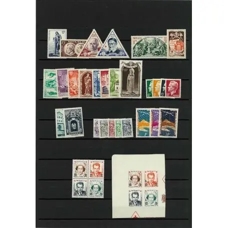 Certifié Monaco 1951 Année complète neuve