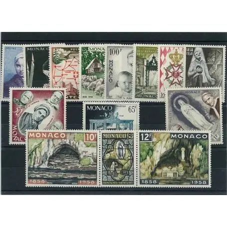 Monaco 1958 Année complète neuve Livraison Gratuite