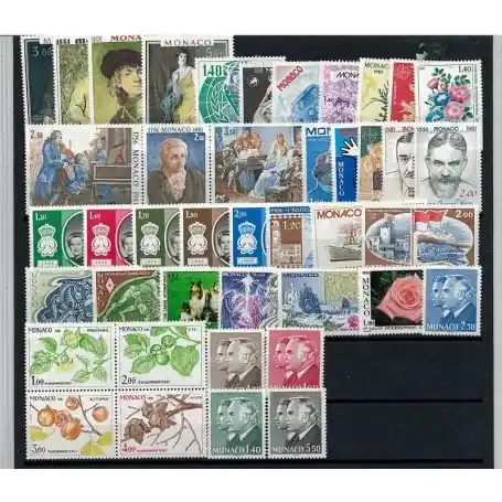 Monaco 1981 Année complète neuve Prix Promo