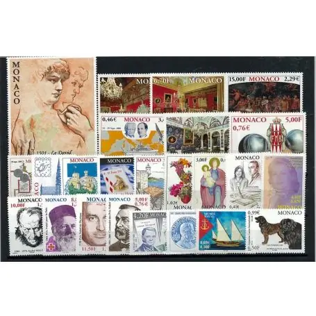 Monaco 2001 Année complète neuve Prix Promo