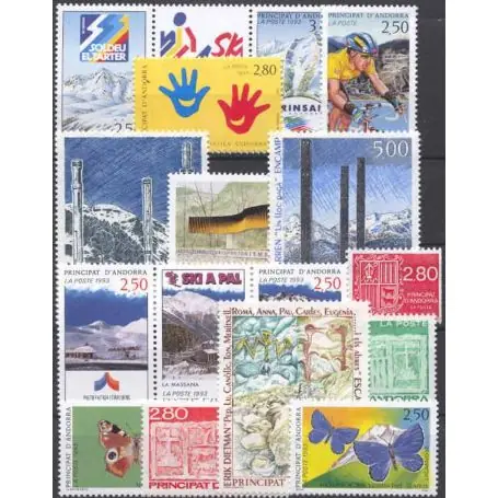 Top Vente Andorre Français 1993 Année complète neuve