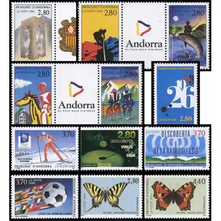 Andorre Français 1994 Année complète neuve Promotion