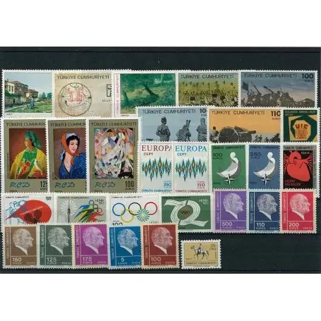 Turquie année complète 1972 neuve Top Qualité