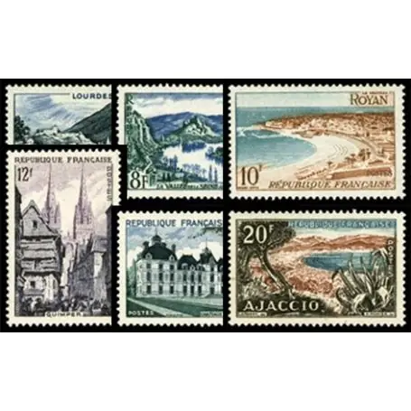Authentique Timbres France Série N° 976/981 neuf sans charnière