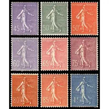 Fait Main Timbres France Série N° 197/205 neuf sans charnière