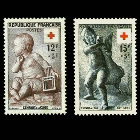 Timbres France Série N° 1048/1049 neuf sans charnière Prix Cassé