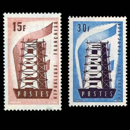 Timbres France Série N° 1076/1077 neuf sans charnière Vente Flash