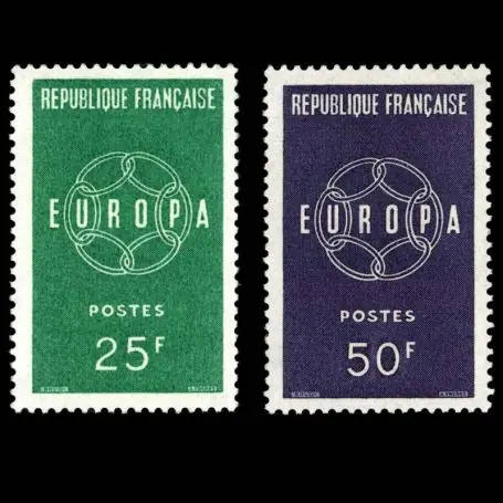 Achat Immédiat Timbres France Série N° 1218/1219 neuf sans charnière