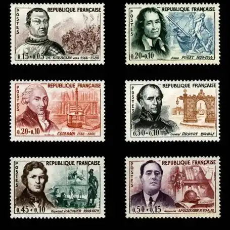 Timbres France Série N° 1295/1300 neuf sans charnière Marque