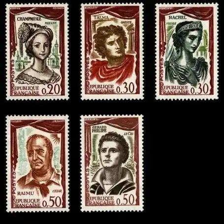 Super Prix Timbres France Série N° 1301/1305 neuf sans charnière