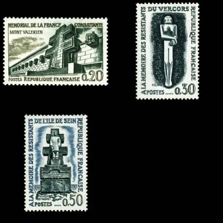 Livraison Mondiale Timbres France Série N° 1335/1337 neuf sans charnière