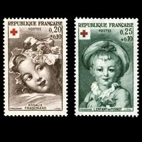 Timbres France Série N° 1366/67 neuf sans charnière Certifié