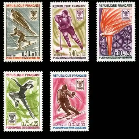 Timbres France Série N° 1543/47 neuf sans charnière Tendance