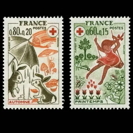 Meilleure Vente Timbres France Série N° 1860/61 neuf sans charnière