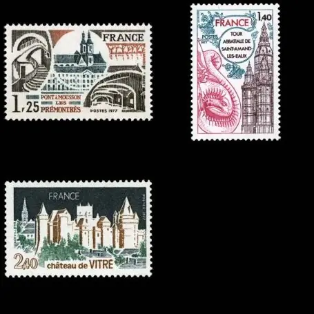 Timbres France Série N° 1947/1949 neuf sans charnière Authentique