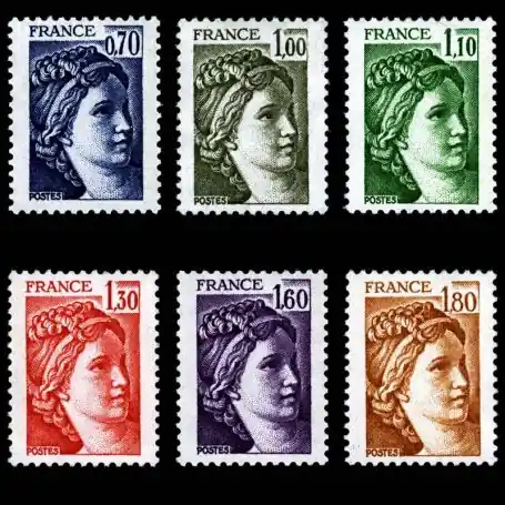 Original Timbres France Série N° 2056/61 neuf sans charnière