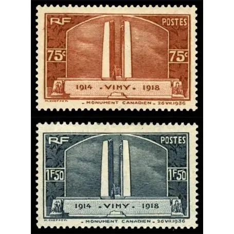 Authentique Timbres France Série N° 316/317 neuf sans charnière