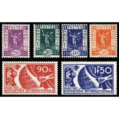 Timbres France Série N° 322/327 neuf sans charnière Garantie Incluse