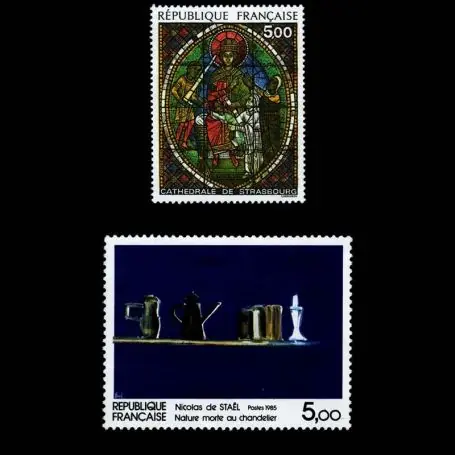 Retour Gratuit Timbres France Série N° 2363/2364 neuf sans charnière