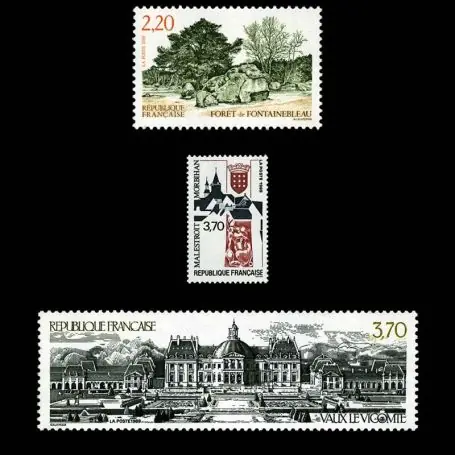 Timbres France Série N° 2586/2588 neuf sans charnière Fait Main