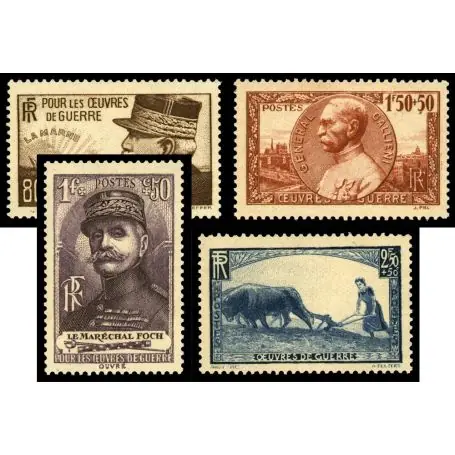 Timbres France Série N° 454/457 neuf sans charnière Livraison Mondiale