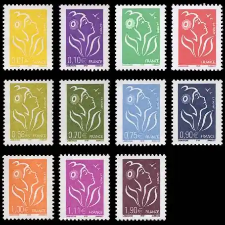 Solde Timbres France Série N° 3731/41 neuf sans charnière