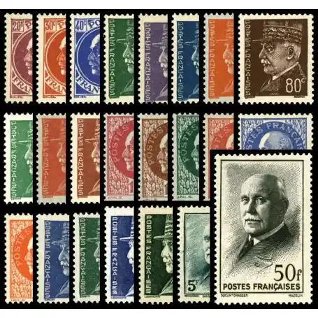Fait Main Timbres France Série N° 505/525 neuf sans charnière