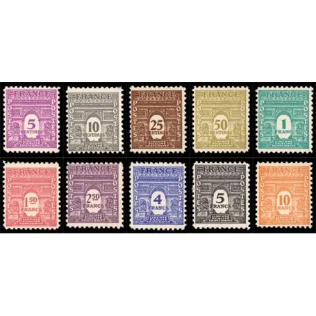 Timbres France Série N° 620/629 neuf sans charnière Quantité Limitée