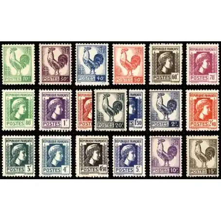 Top Qualité Timbres France Série N° 630/648 neuf sans charnière