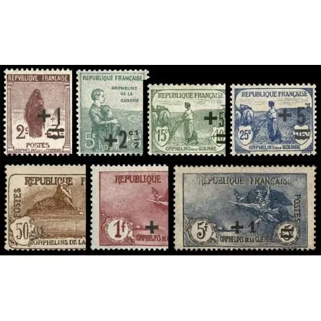 Timbres France Série N° 162/169 neuf sans charnière Populaire