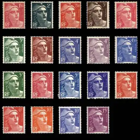 Authentique Timbres France Série N° 712/724 neuf sans charnière